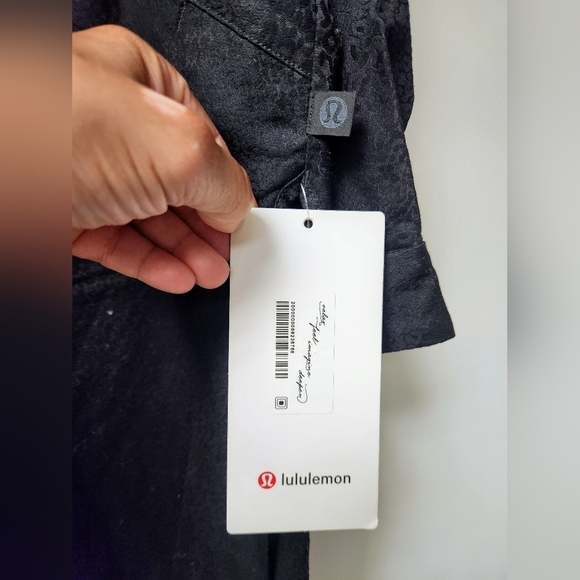LULULEMON LAB Jacquard Relaxed-Fit Shirt In Leopardo Jacquard MED Black Size 10 - Picture 9 of 15